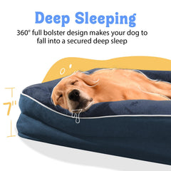 Chez Paw high-density egg crate foam highlights spine-friendly orthopedic core.