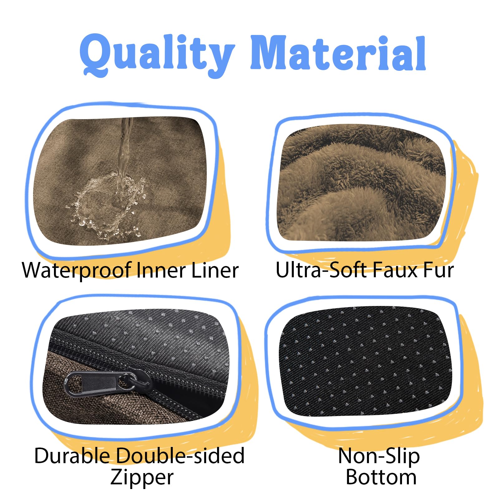 Chez Paw waterproof cover with dual zippers protects the mattress from spills.