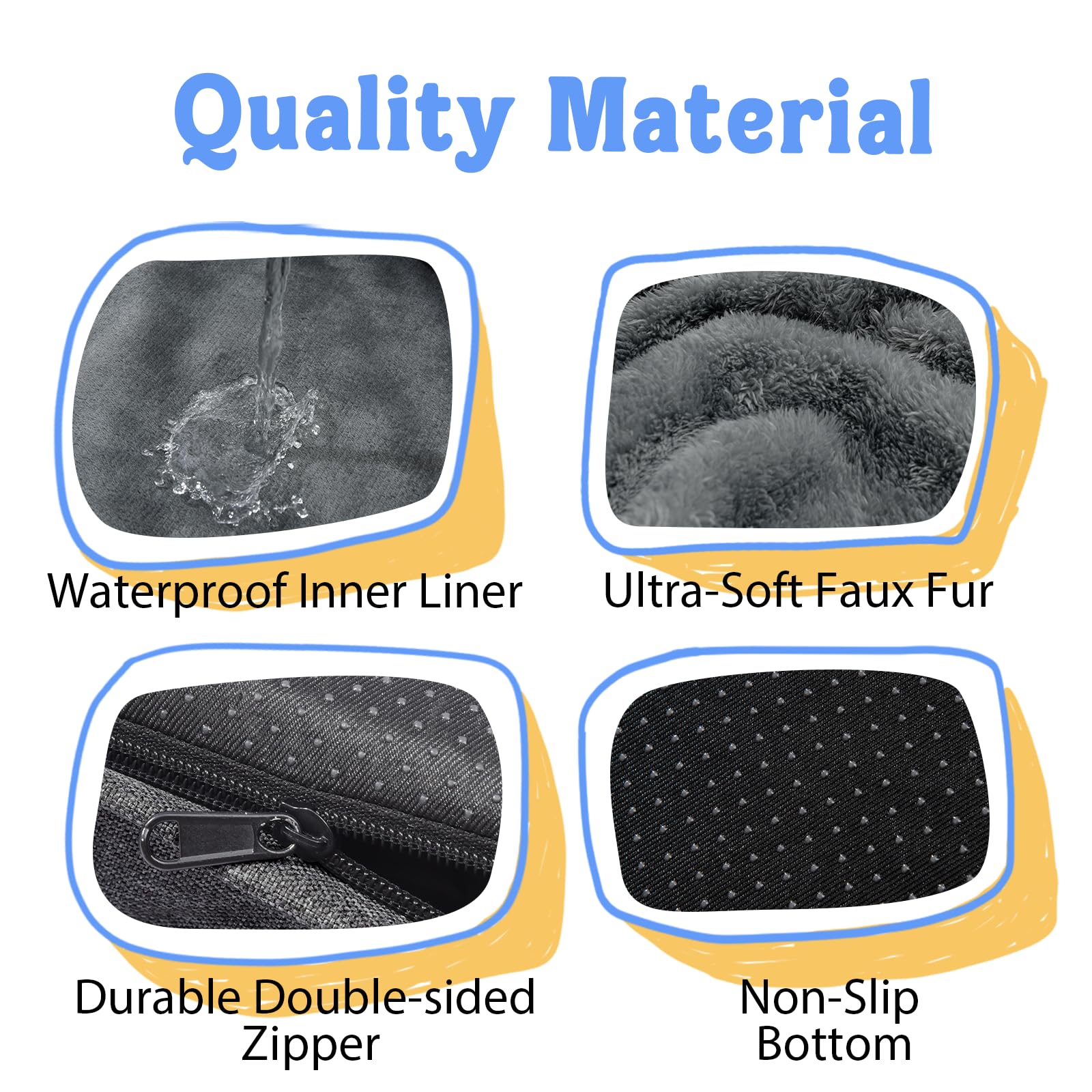 Chez Paw waterproof inner lining protecting the mattress from spills and accidents