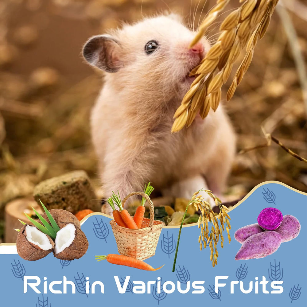 chezpiupiu hamster eating from bowl with mix emphasizing balanced nutrition for vitality