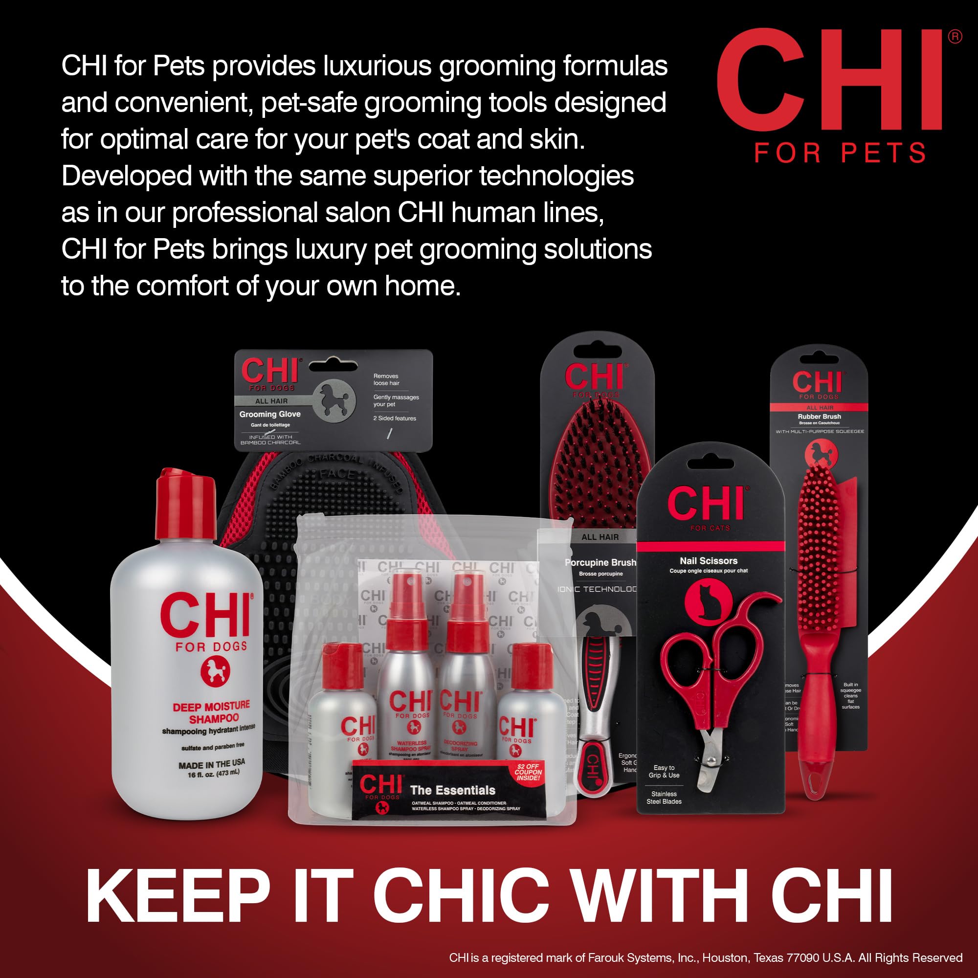 CHI For Dogs Deep Moisture Shampoo proudly made in the USA