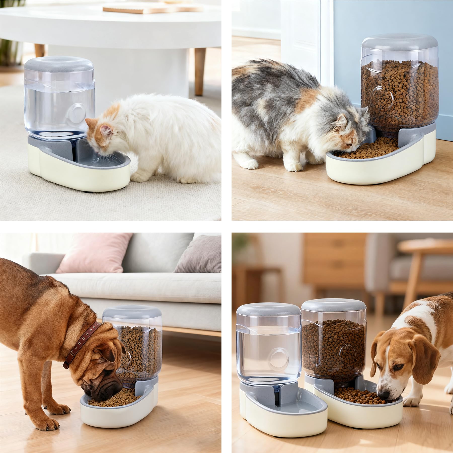 CHIAKBDK small-to-medium pet setup image: 1-gallon capacity suits kittens and small dogs.