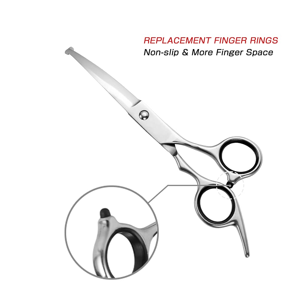 Chibuy dog shears with titanium coating for smooth cuts and easy cleaning.