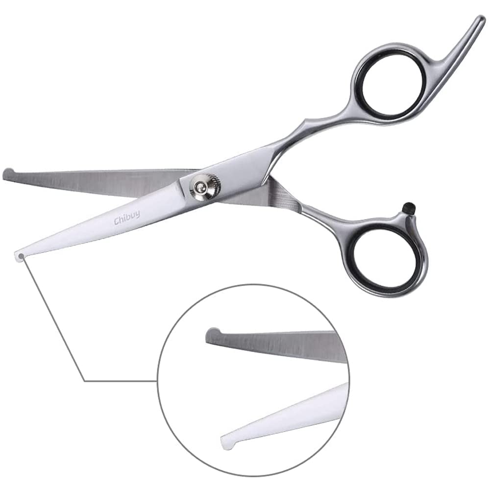 Chibuy pet grooming scissors with 4CR stainless steel blades for durable trimming.