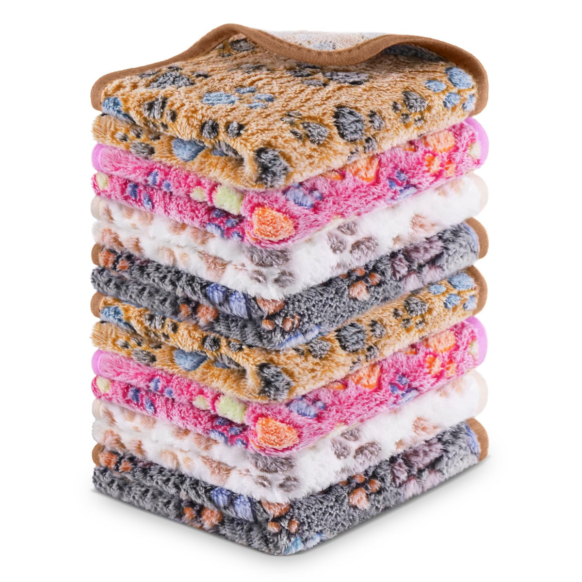 CHICAUP 8pcs soft guinea pig bedding blankets pack offers colorful options for easy room coordination.
