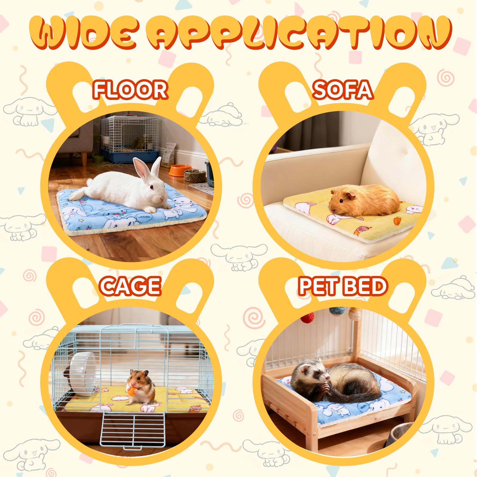 CHICAUP small pets compact size bed suited for cages and cozy corners