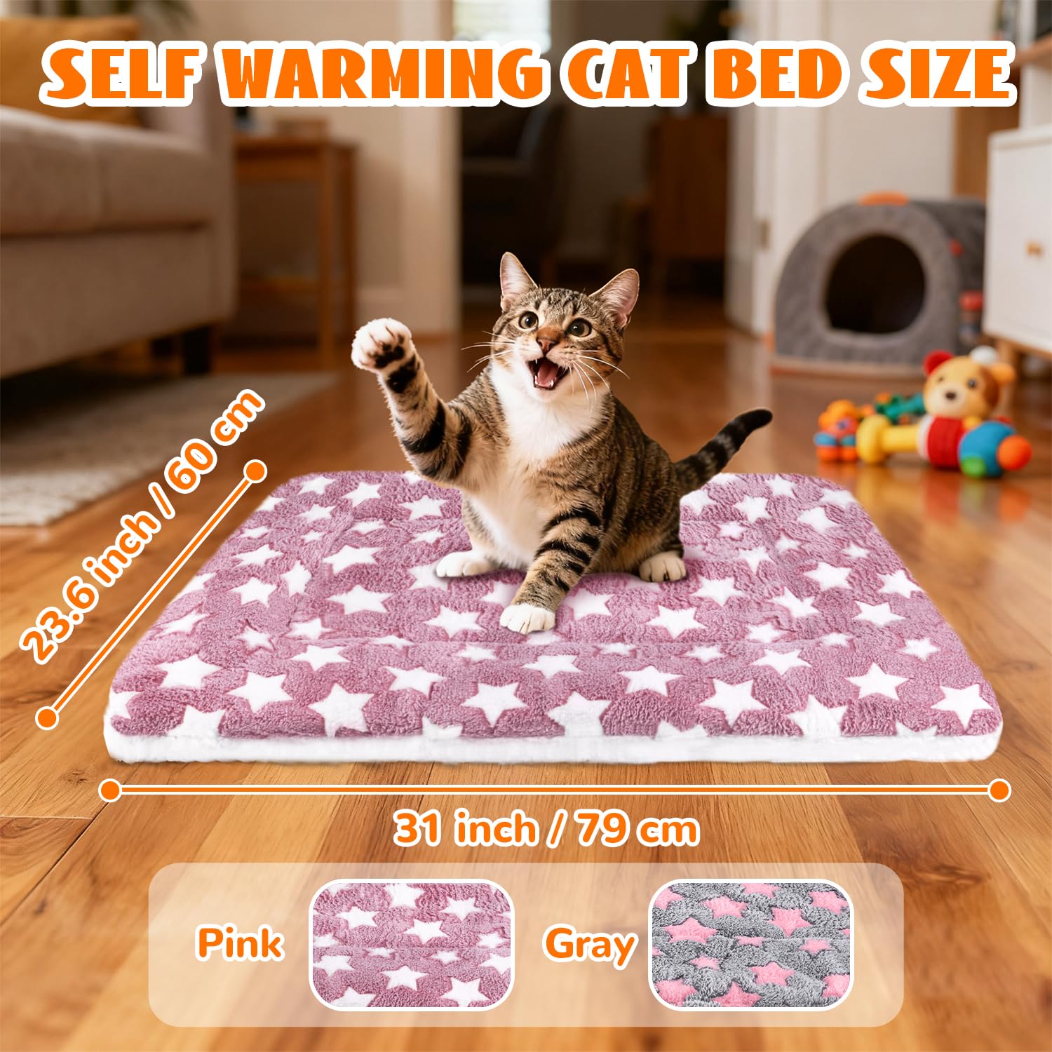 CHICAUP soft-flannel pet mat highlights plush comfort for lounging pets.