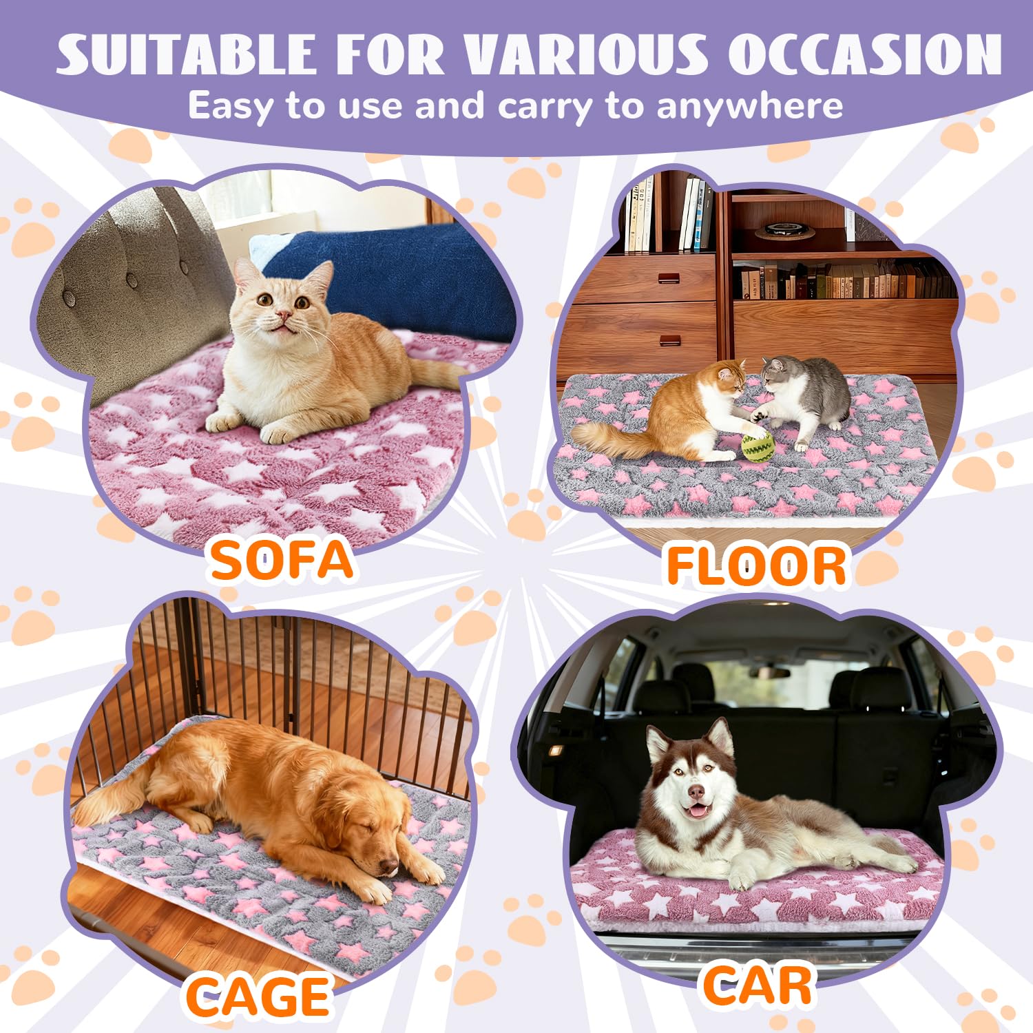 CHICAUP two-packs cat and dog bed illustrates convenient value for households.