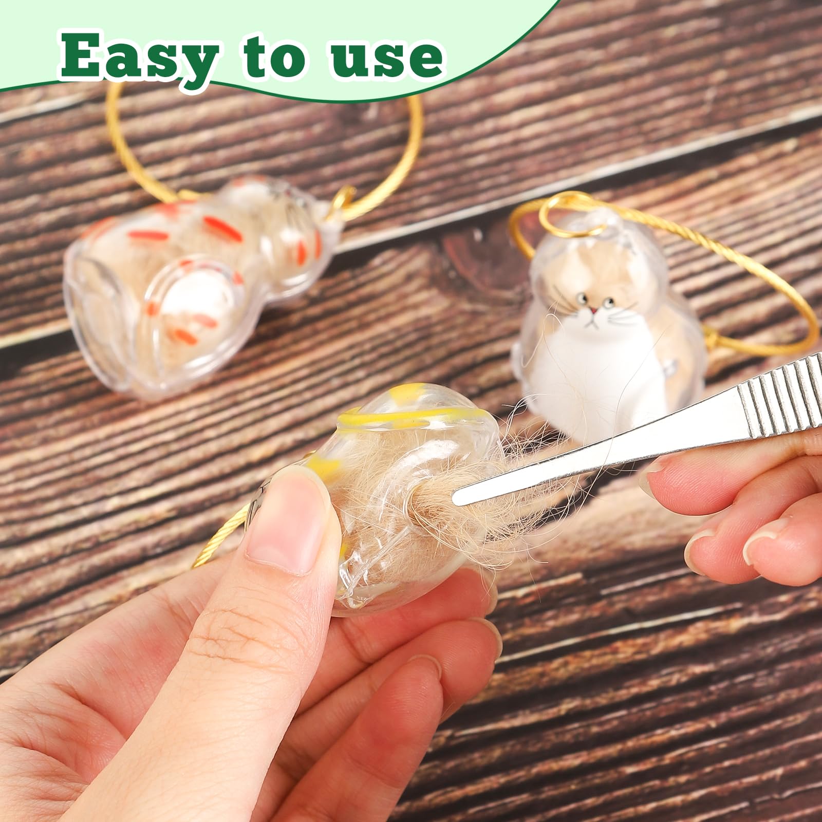 CHICHAUS Cat Hair Keychain attached to bag for easy everyday carry
