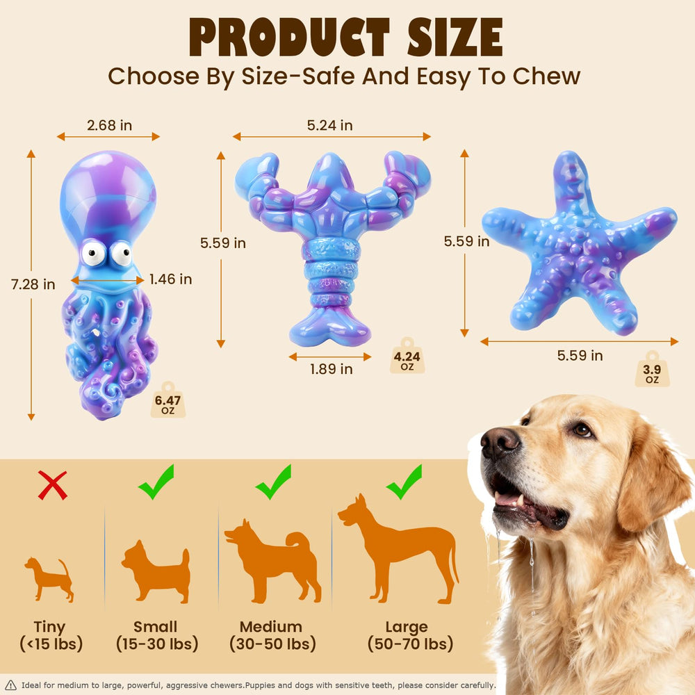 ChienBox juguete mordedor camarón duradero para mastines activos