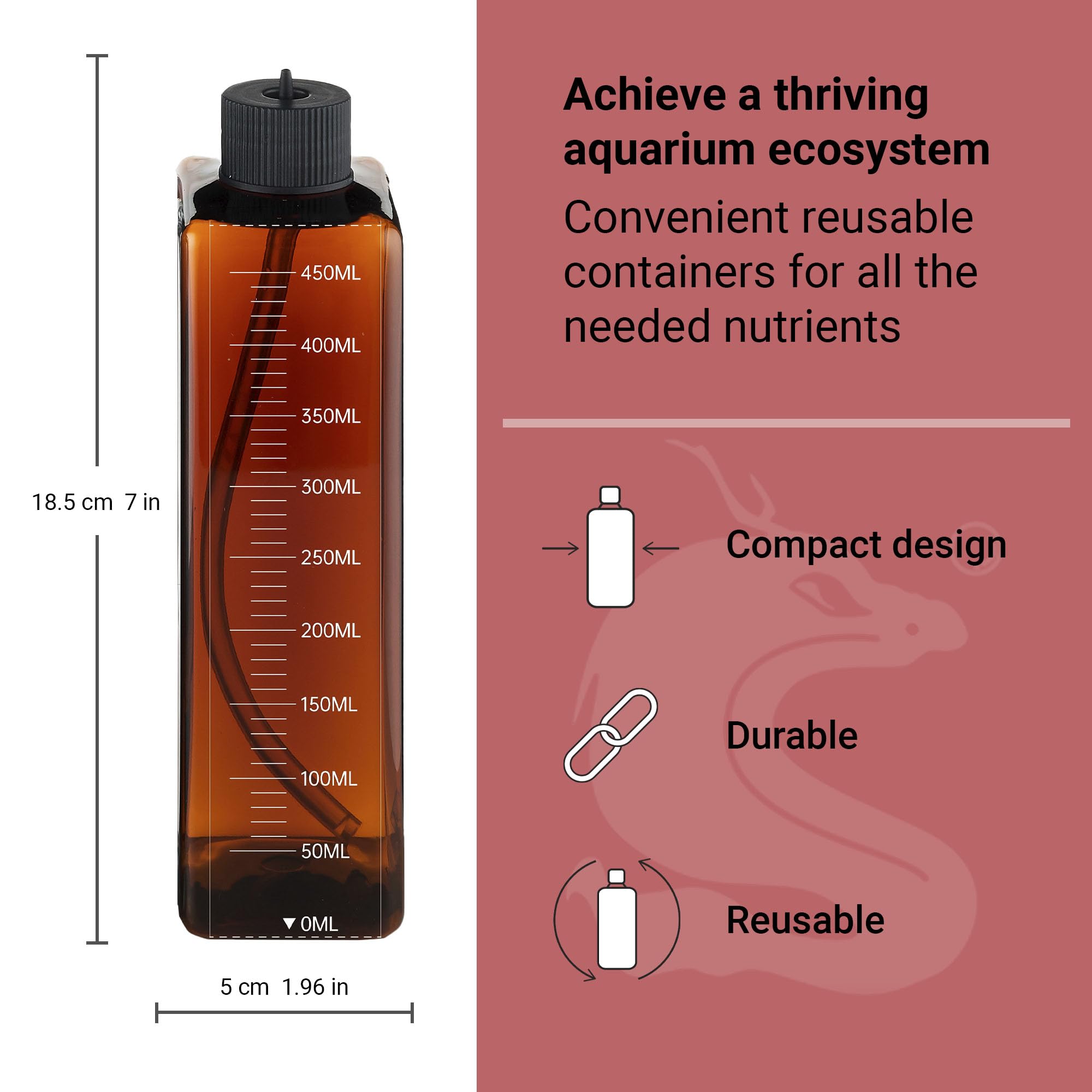 CHIHIROS dosing container storage compartment keeps aquarium supplies organized