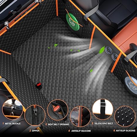 Chilino waterproof material protects seats from muddy paws and spills.