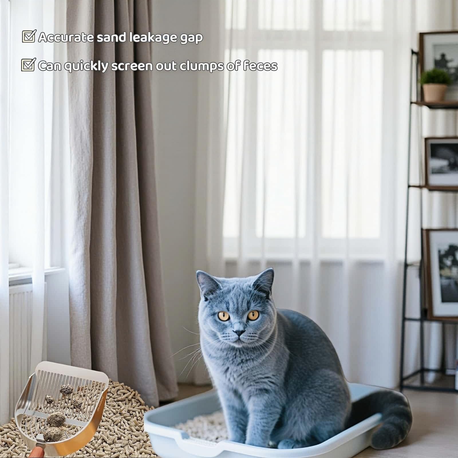 Chinshwehaw dual-hooks storage keeps the scoop within reach beside the litter box.