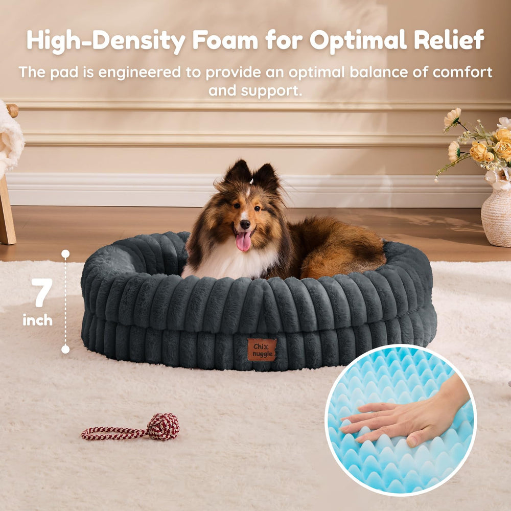 ChiXnuggle dog bed waterproof cover protects foam from accidents