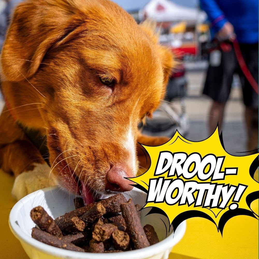 Chippin dog birthday soft treat paw-print container, appealing reward for dogs.