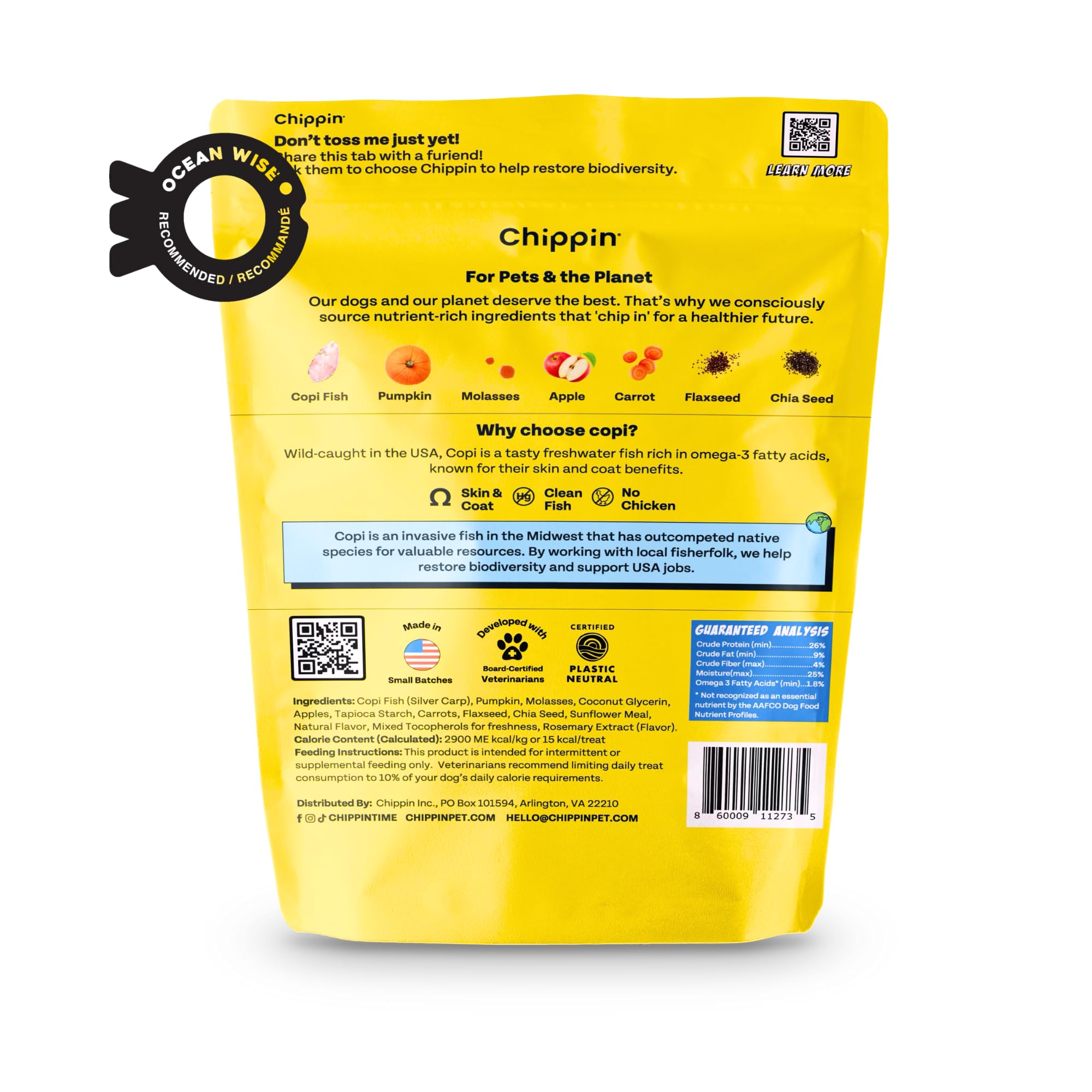 Chippin eco-friendly-packaging-plastic-neutral supports reduced waste in pet nutrition.