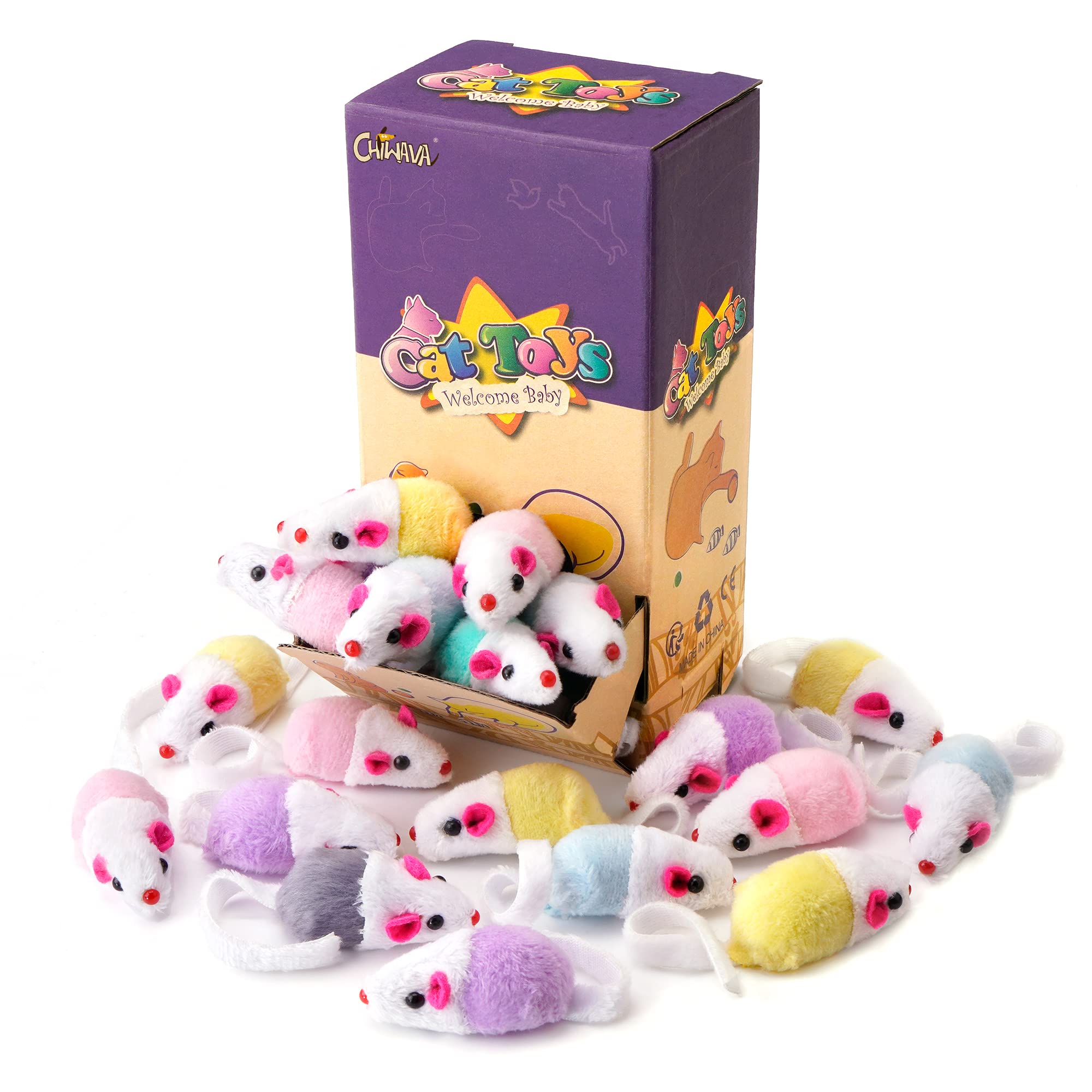 CHIWAVA catnip mouse toy with rattle detail supports active play sessions.