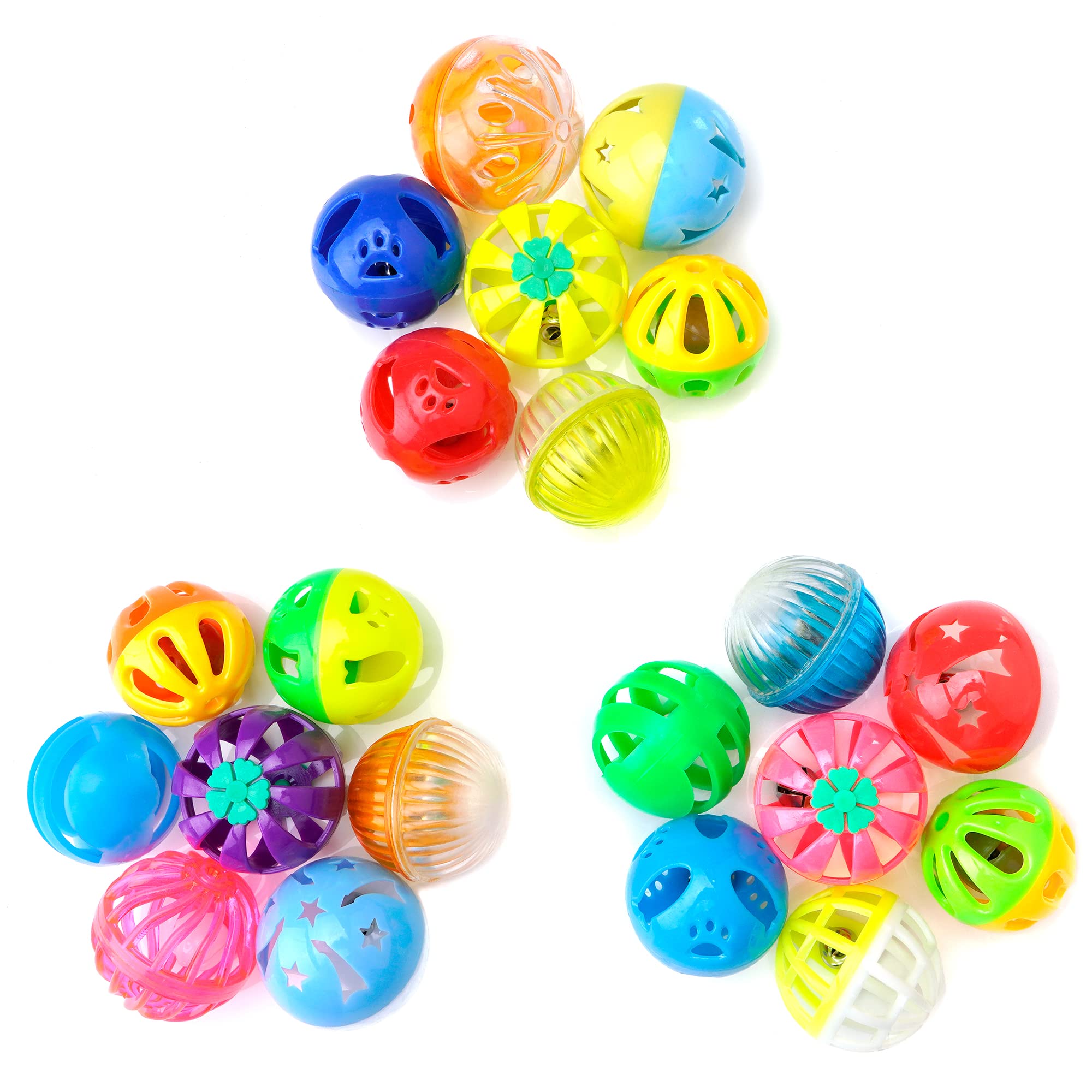 CHIWAVA adult cat and kitten play using mixed-size balls for versatile fun