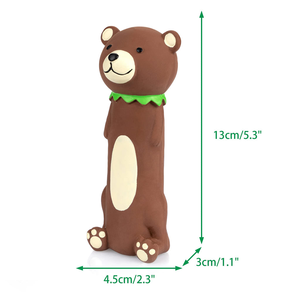 CHIWAVA round brown bear toy ideal for toss-and-roll play with small dogs.