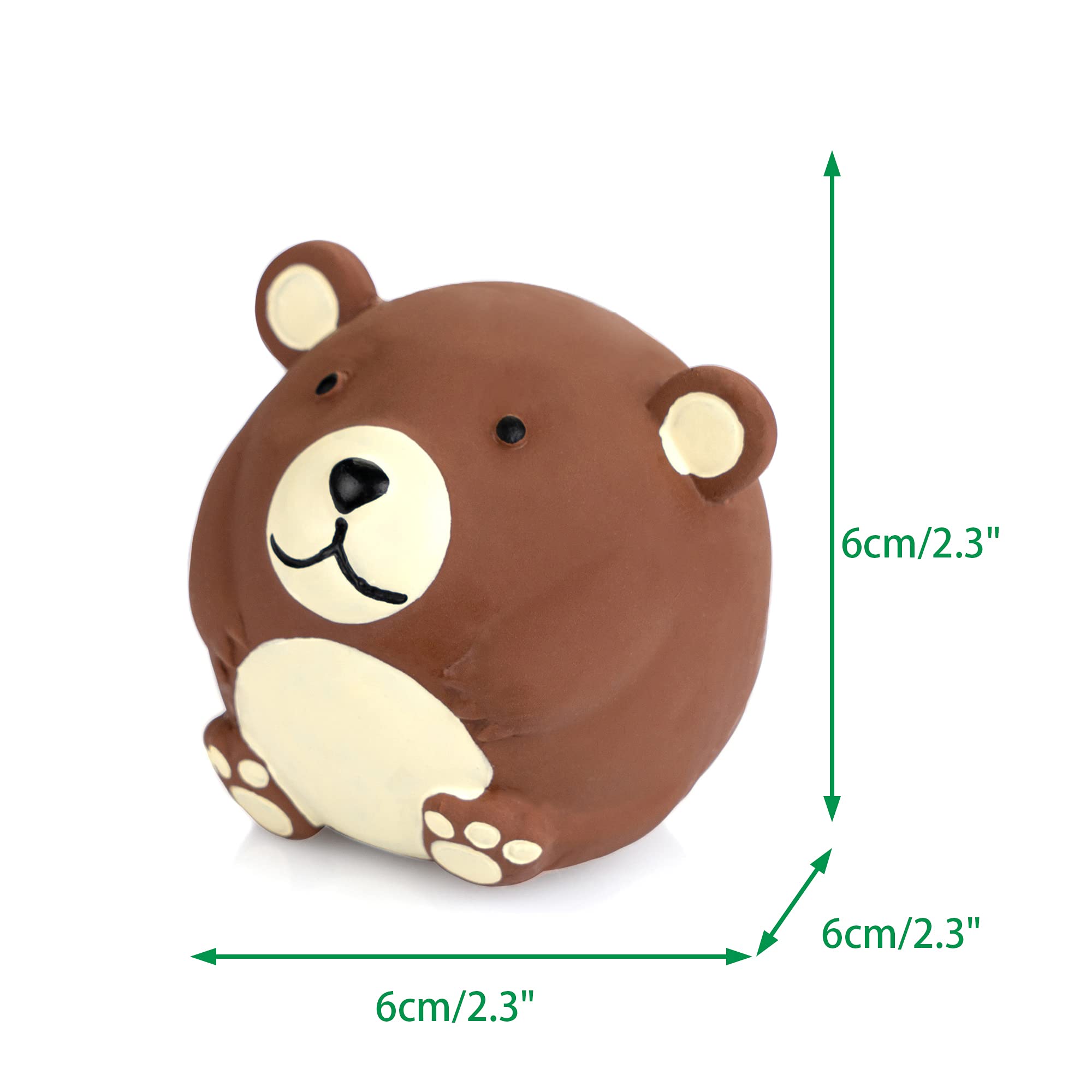 CHIWAVA small-dogs-friendly brown bear toy is light and easy to grip.
