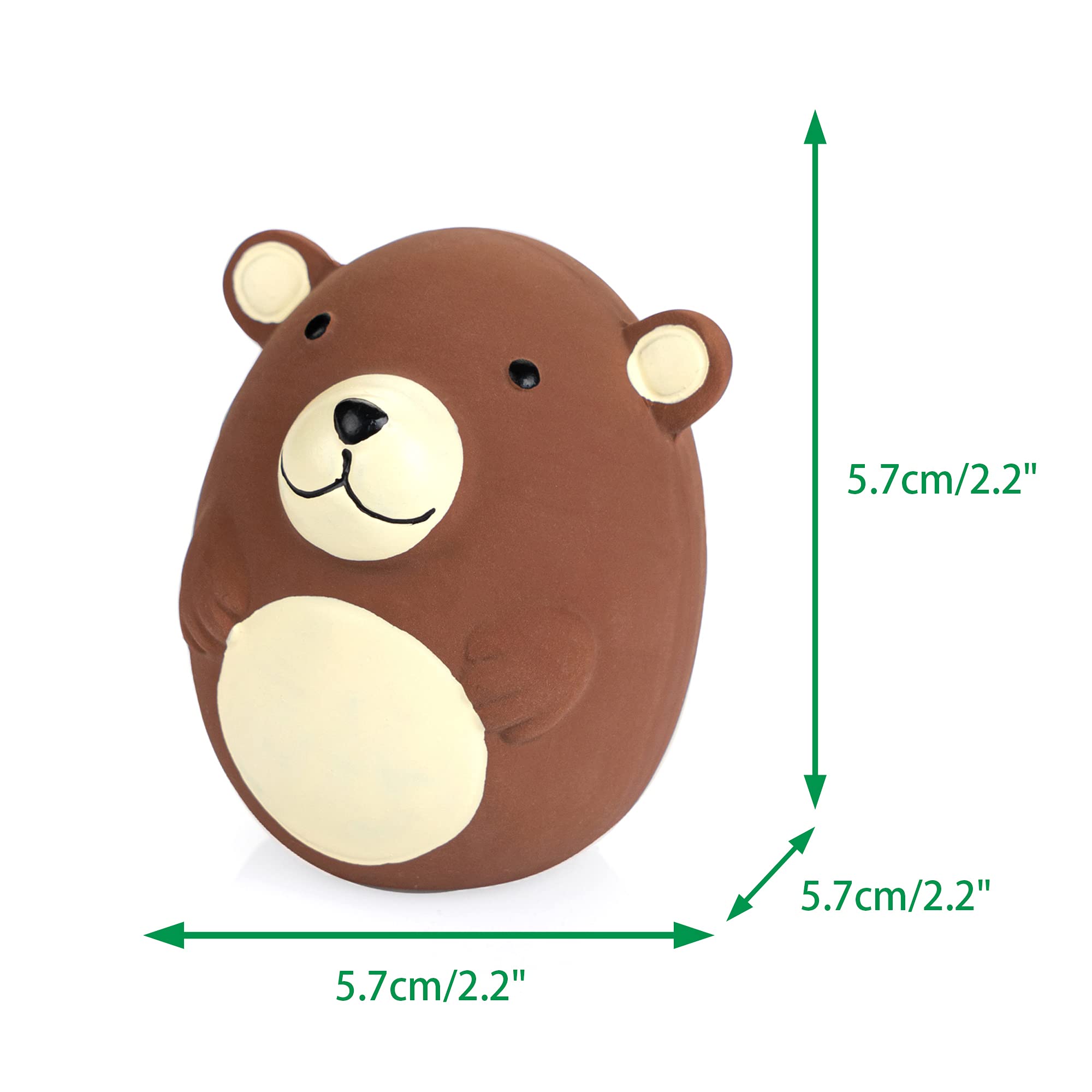 CHIWAVA soft-latex brown bear toy provides a satisfying squeak and mess-free play.