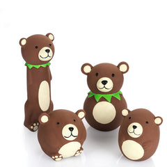 CHIWAVA Brown Bear toy collection for small dogs promotes interactive play and fetch.
