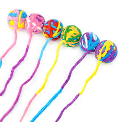CHIWAVA cat toy ball with bell showcasing soft wool exterior