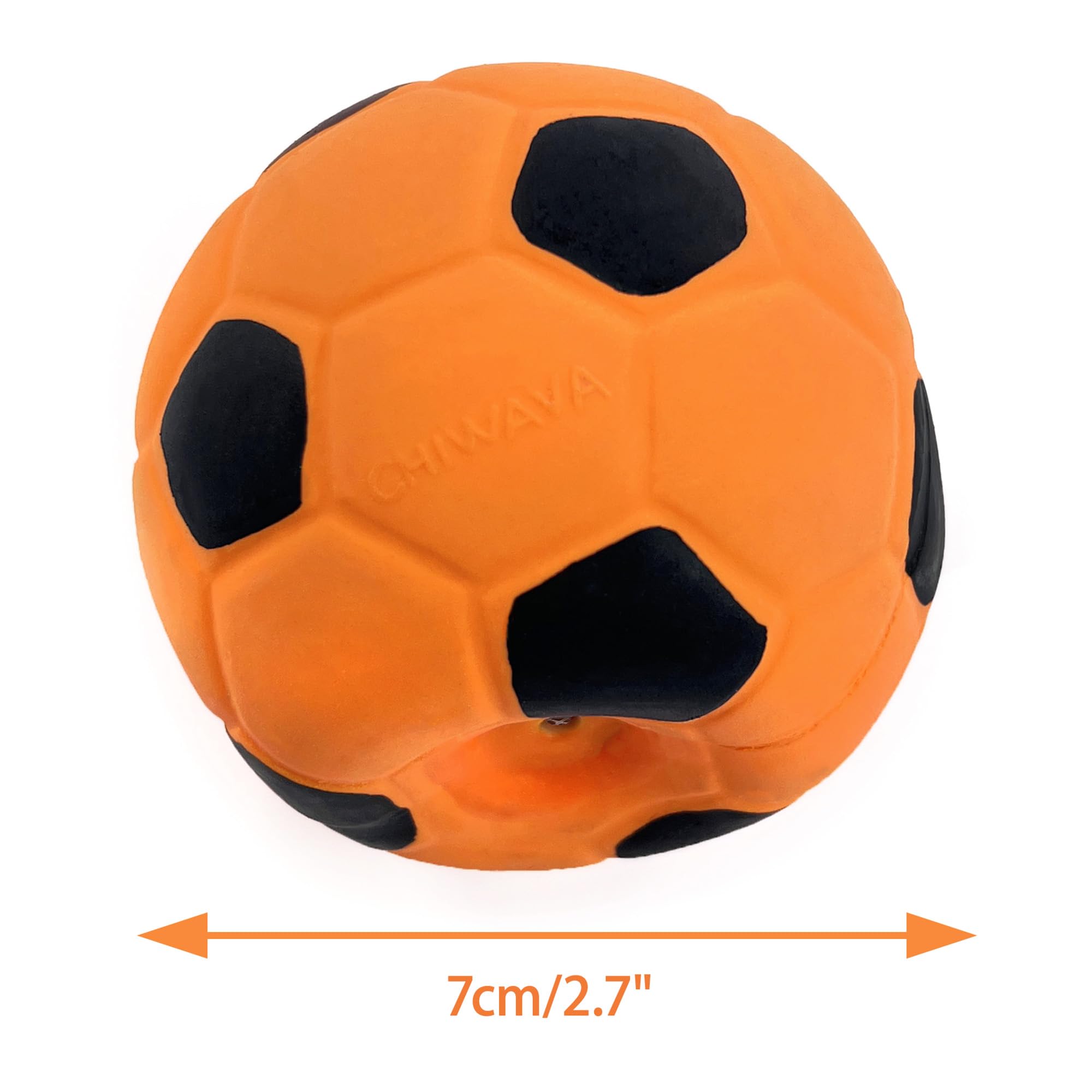 CHIWAVA closeup of squeak ball indicating soft latex play