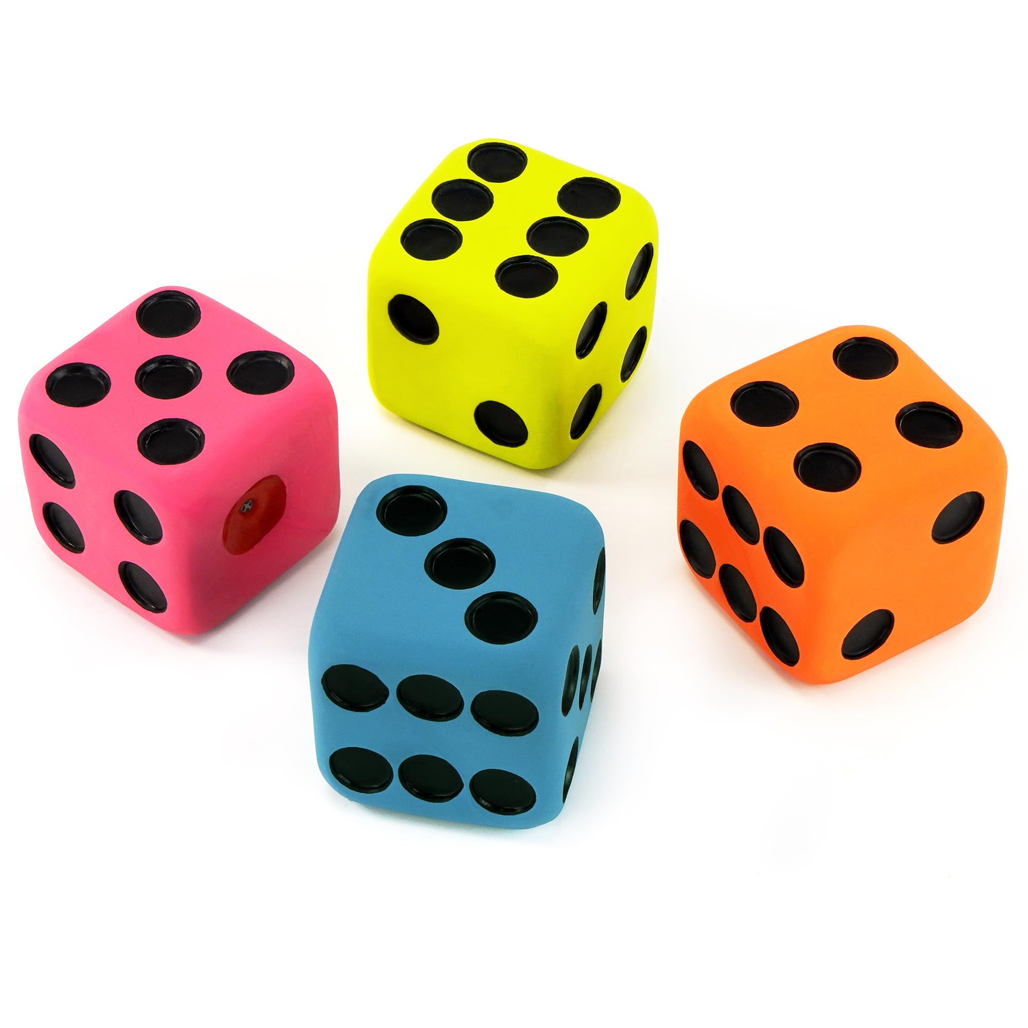 CHIWAVA dice toy in blue encourages lively play and squeak-driven exploration.