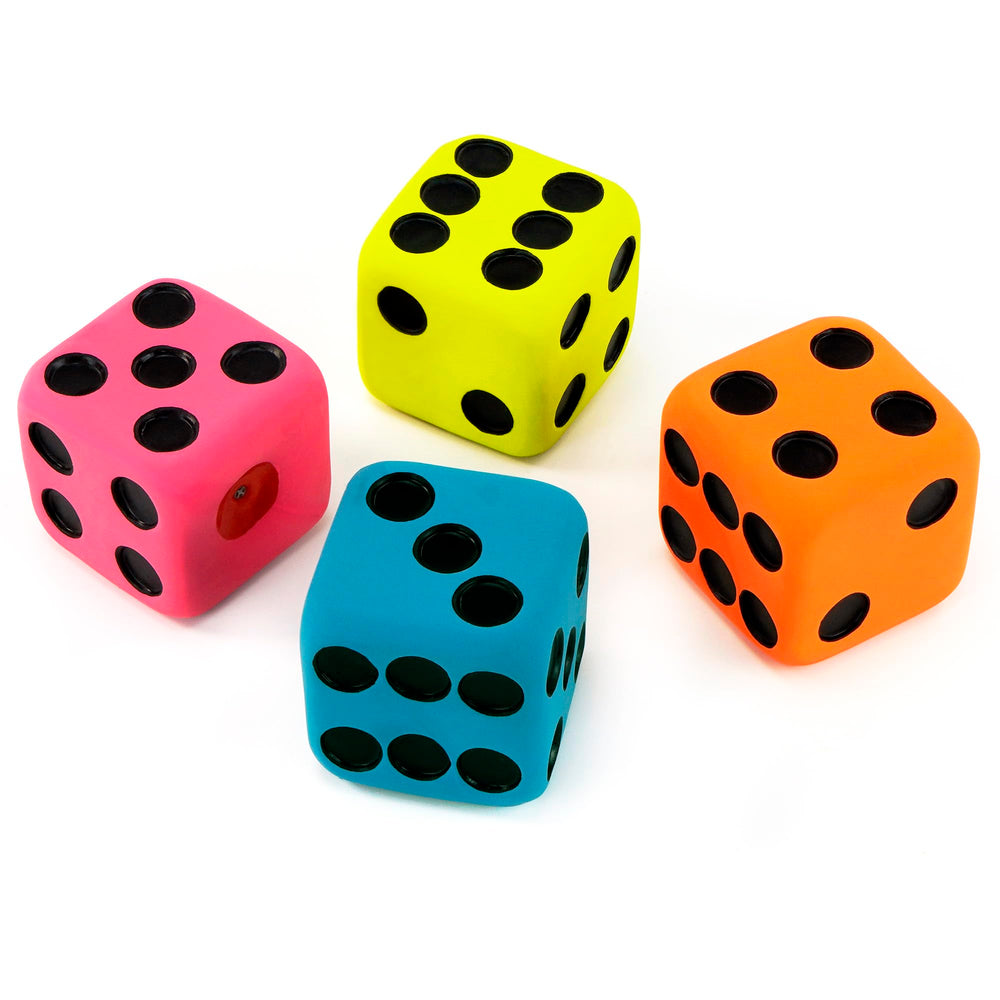 CHIWAVA dice toy in blue encourages lively play and squeak-driven exploration.