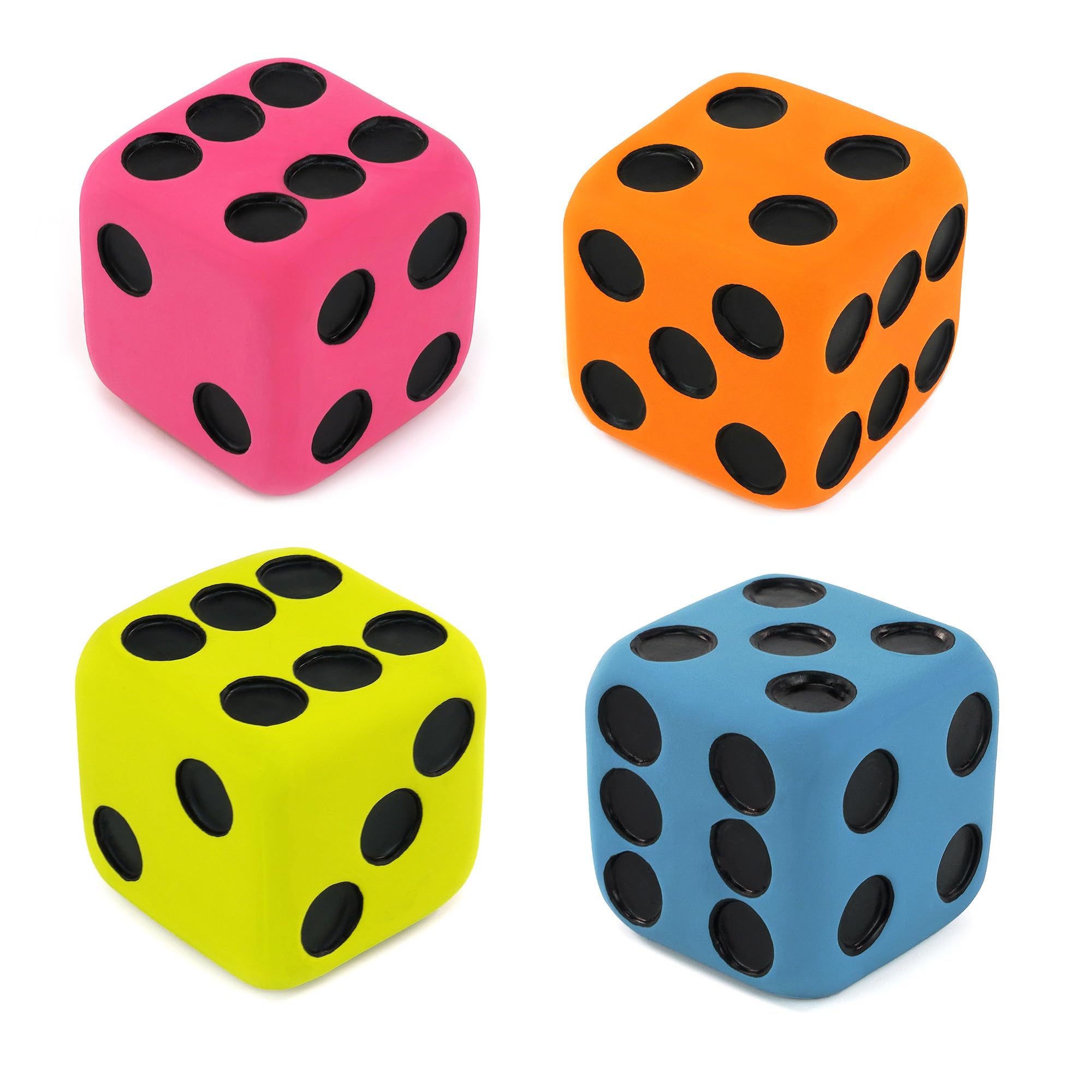 CHIWAVA dice latex toy green supports outdoor and indoor play with a soft squeeze.