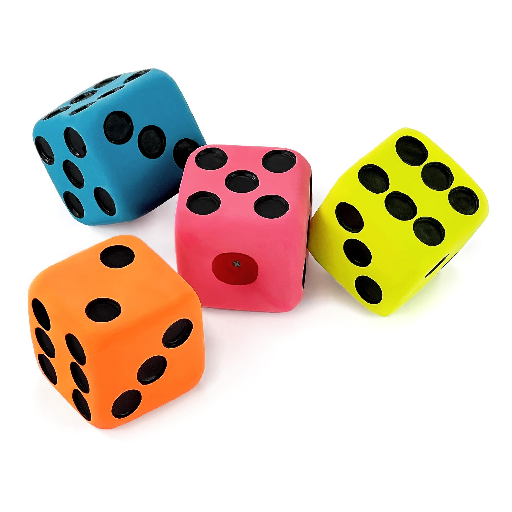 CHIWAVA 4-pack dice toys display color variety for playful novelty and engagement.