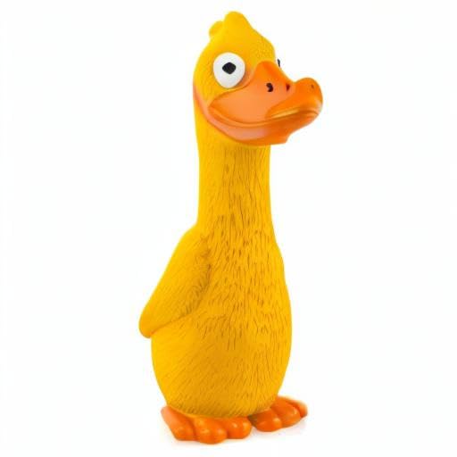 CHIWAVA squeaky yellow duck toy boosts engagement during play sessions.