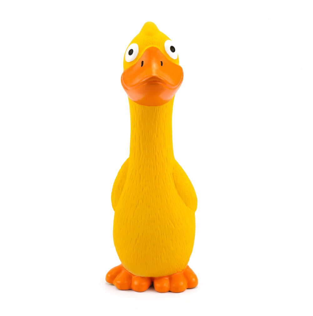 CHIWAVA interactive-fetch toy yellow duck encourages exercise.