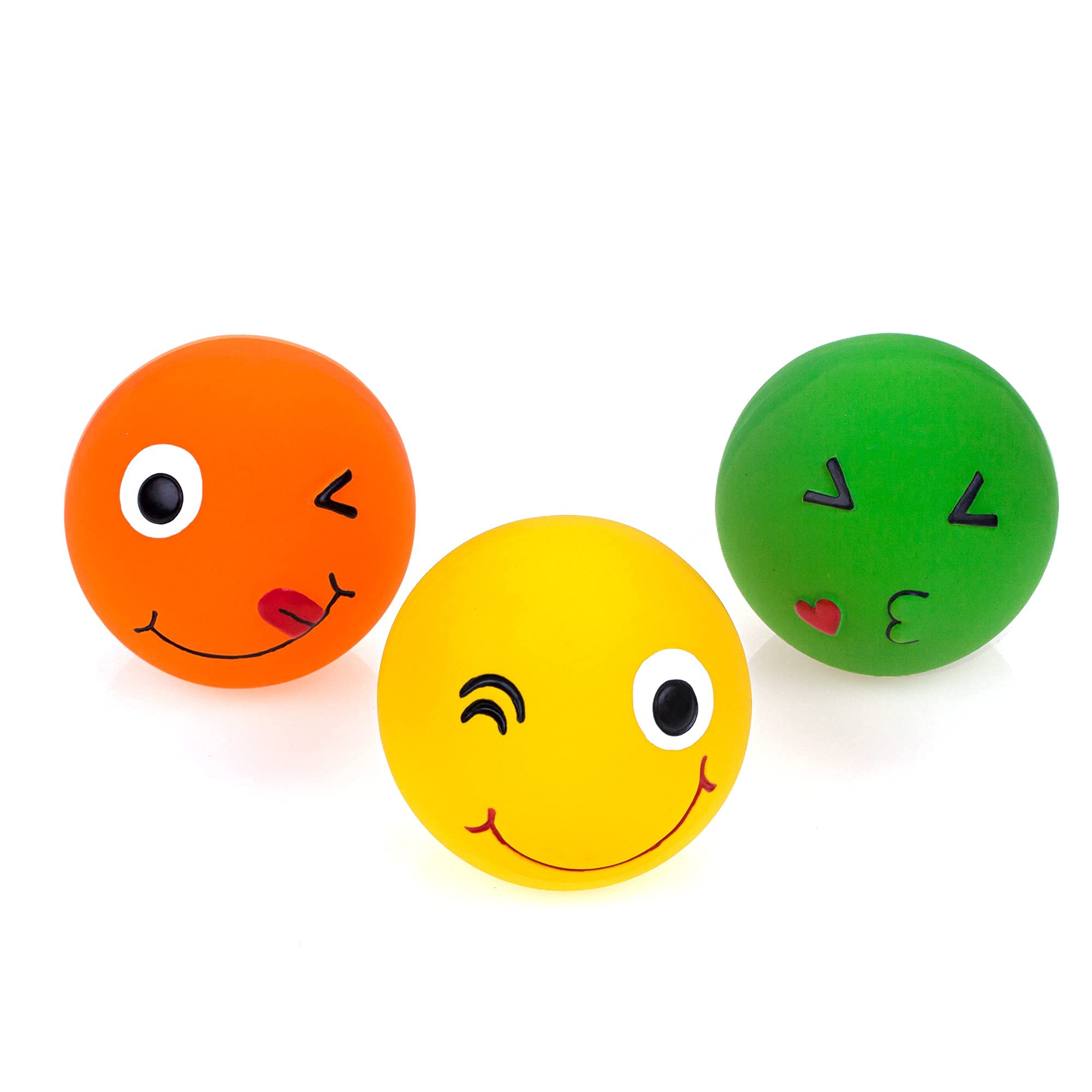 CHIWAVA smiley-face latex ball 2 inspires toss-and-fetch play.
