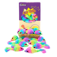 CHIWAVA mice with hidden-rattle-inside add attention-grabbing noise during play.