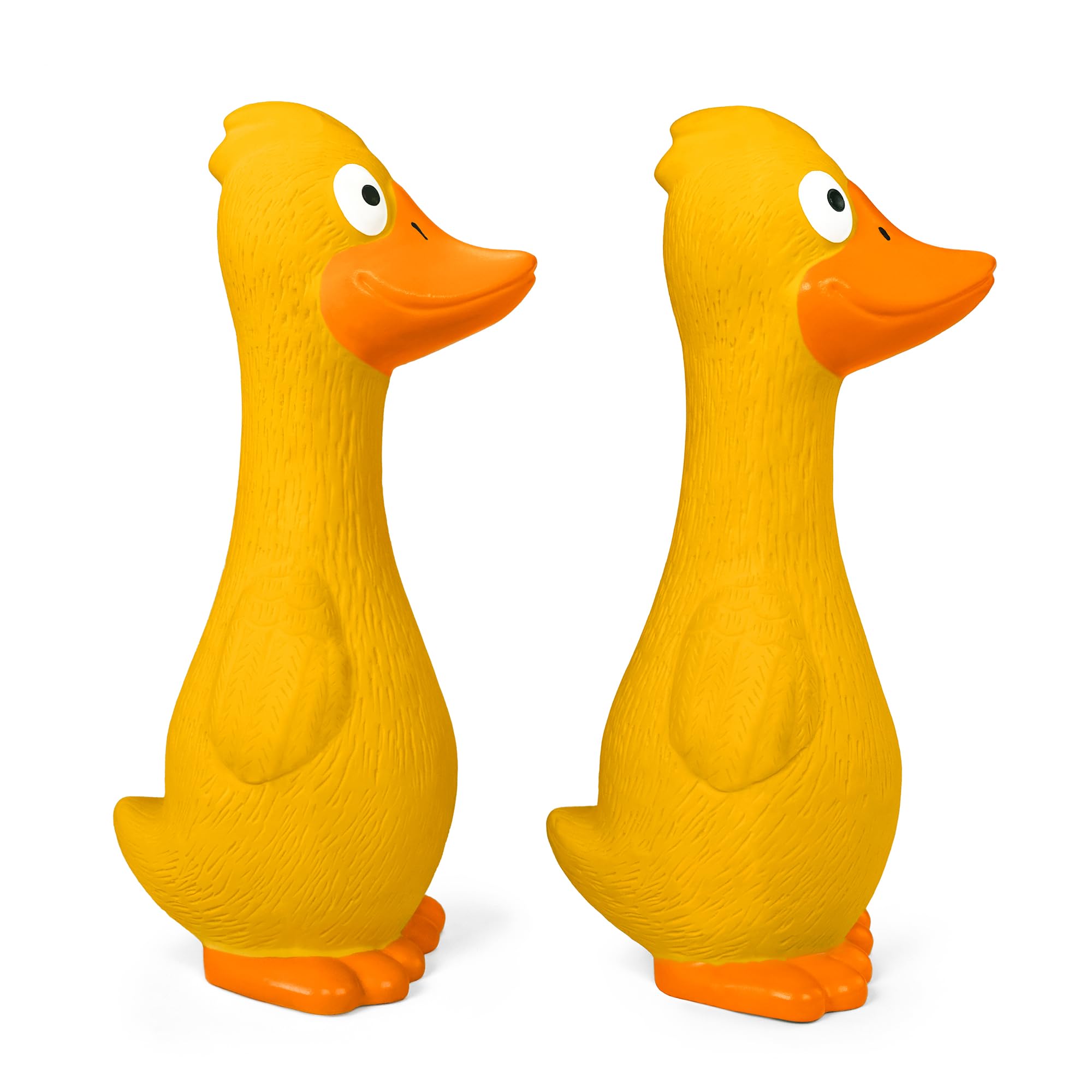 CHIWAVA plush-filled toy yellow duck offers soft textures for play.