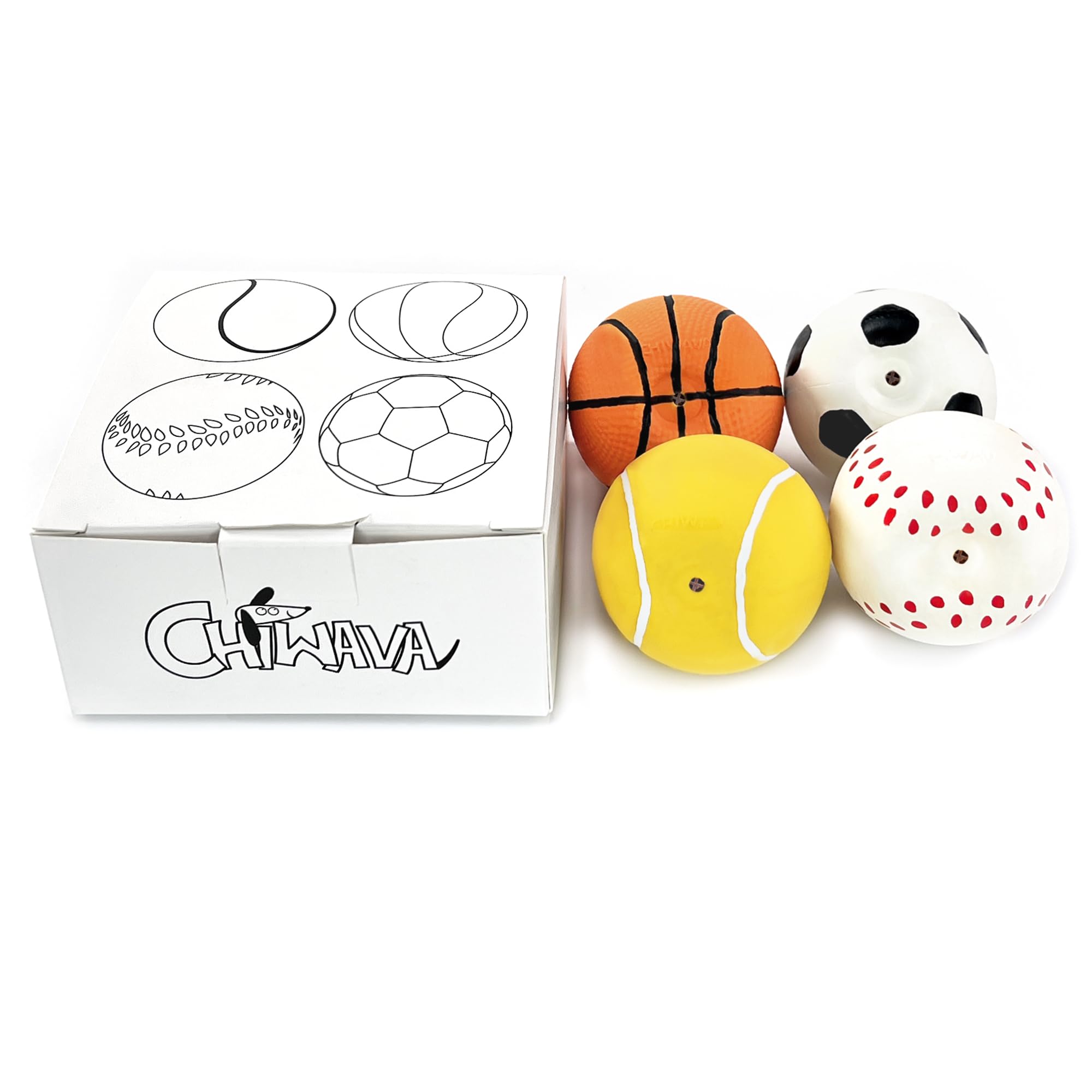 CHIWAVA puppy toy ball closeup emphasizes soft squeeze and squeak cue