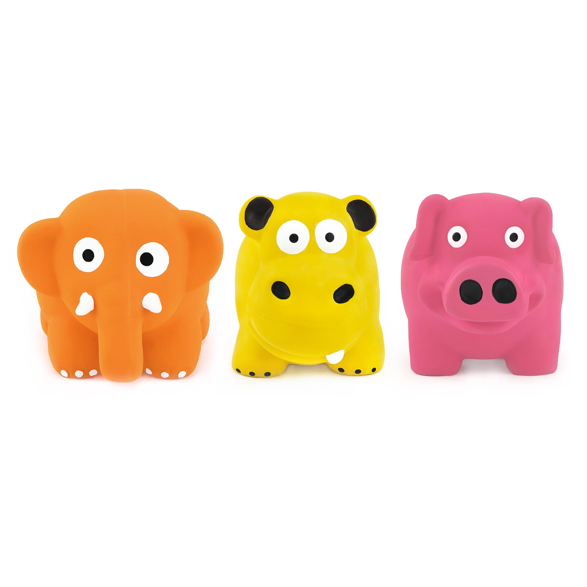 CHIWAVA squeak-latex puppy toy pig for curiosity and chase.