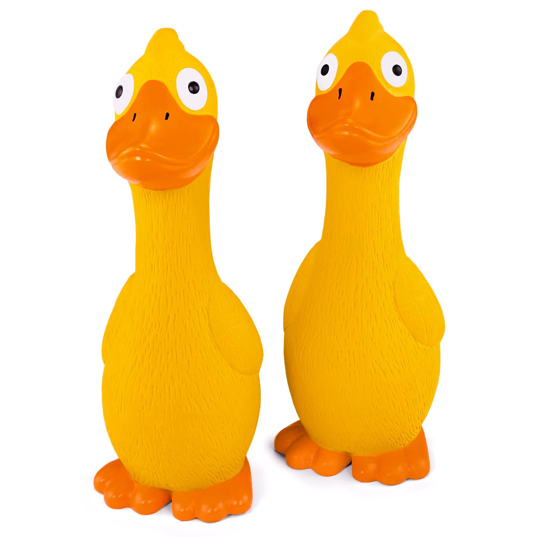 CHIWAVA two-pack dog toy yellow duck ideal for fetch.
