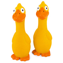 CHIWAVA two-pack dog toy yellow duck ideal for fetch.