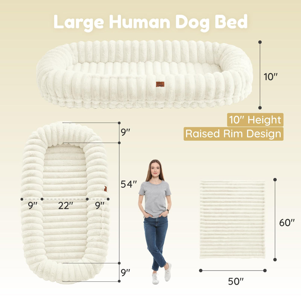 ChiXnuggle bed cream orthopedic-foam pad supports spine alignment.