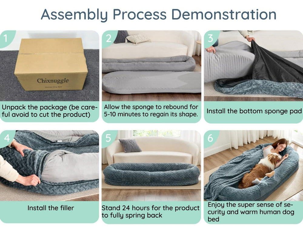 ChiXnuggle non-slip base helps keep the bed in place on smooth floors