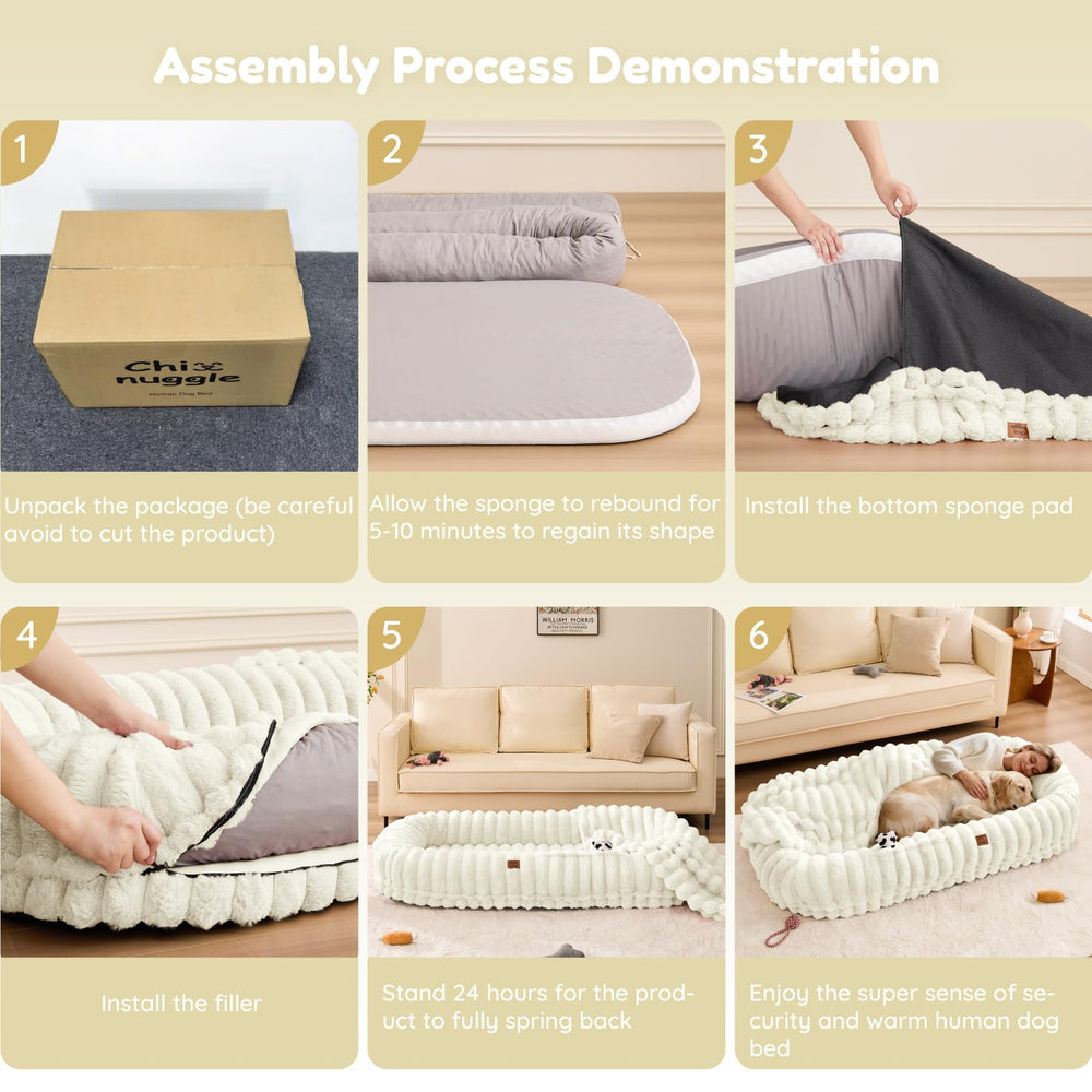 ChiXnuggle non-slip-bottom keeps bed in place on smooth floors.