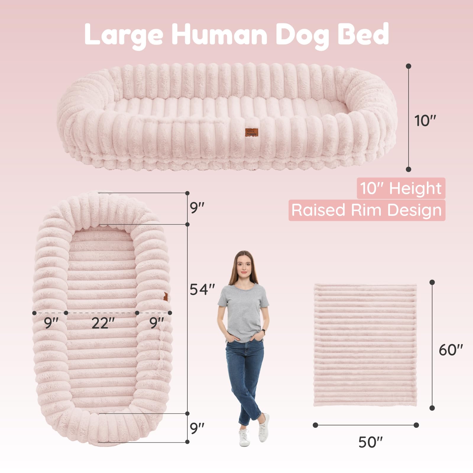 ChiXnuggle thick warm pink blanket adds enveloping warmth and comfort.
