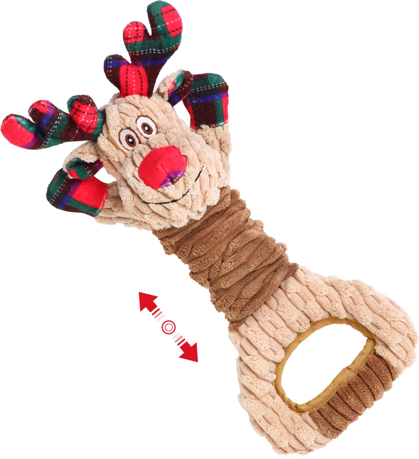 Chngeary Christmas elk toy with a stretchable handle for interactive play.