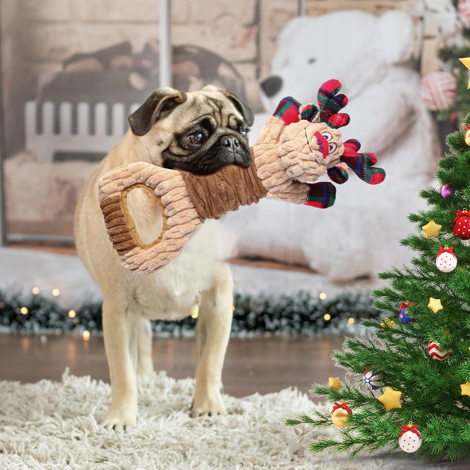 Chngeary Christmas elk toy washable design for easy cleanup after play.