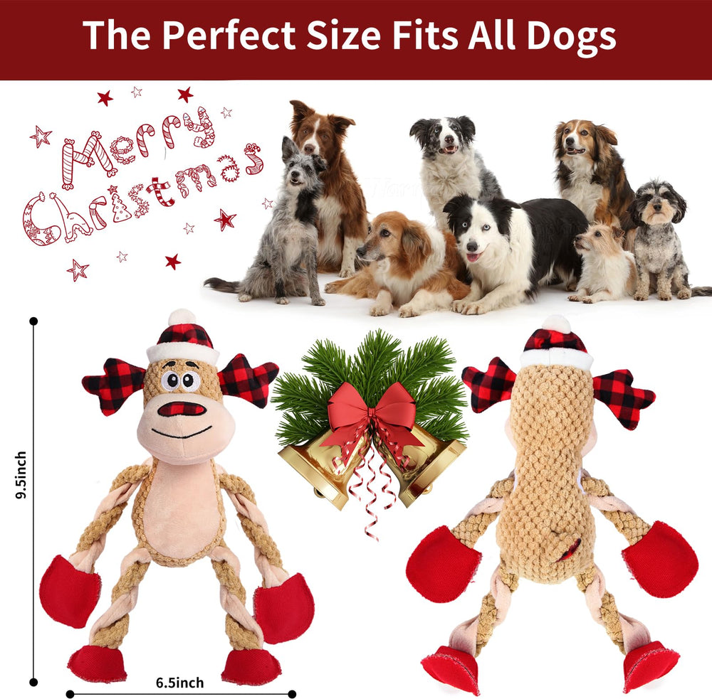 Chngeary durable stitching reinforces the reindeer toy for bite-resistant play.