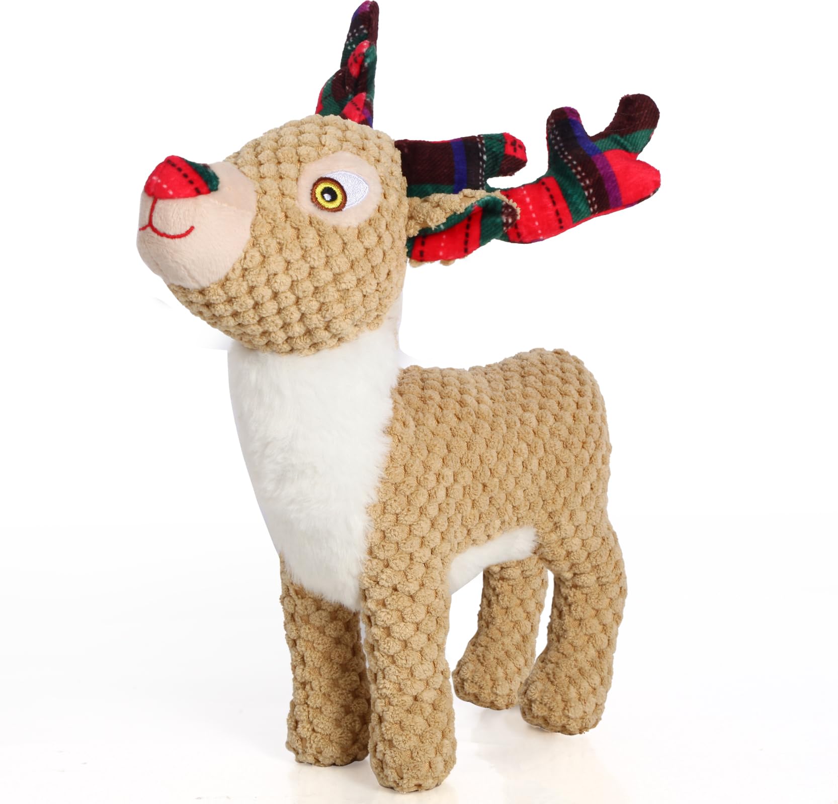 Chngeary standing reindeer dog toy with festive design for interactive play.