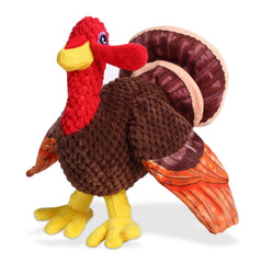 Chngeary Thanksgiving standing turkey dog toy for interactive play across sizes.